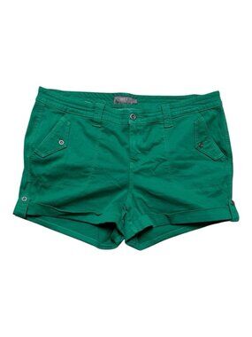 Torrid Women’s Size 22 Green Stretch Shorts Plus Size Cuffed Hem Casual